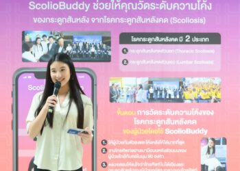 ‘ปุณศิรา เธียรวร’ บุกเบิกแอปฯ สโคลิโอบัดดี้ ตรวจคัดกรองโรคกระดูกสันหลังคด หวังช่วยผู้ป่วยกว่า 1-2 ล้านคนทั่วประเทศ
