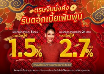 ตรุษจีนมั่งคั่ง รับดอกเบี้ยเพิ่มพูนกับเงินฝากประจำกรุงศรี