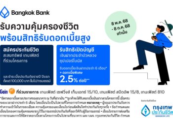 กรุงเทพประกันชีวิต ผนึก ธนาคารกรุงเทพ ชูโครงการ ‘Gain & Save รับความคุ้มครองชีวิตพร้อมรับสิทธิ์ดอกเบี้ยพิเศษ’