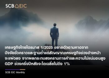 เศรษฐกิจไทยไตรมาส 1/2025 ขยายตัวตามคาด แต่ GDP ช่วงครึ่งปีหลังจะโตเฉลี่ยไม่ถึง 1%
