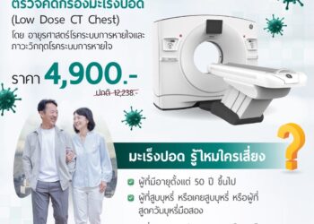 NKT จัดโปรฯ เด็ด! โปรแกรมตรวจคัดกรองมะเร็งปอด Low-dose CT Scan