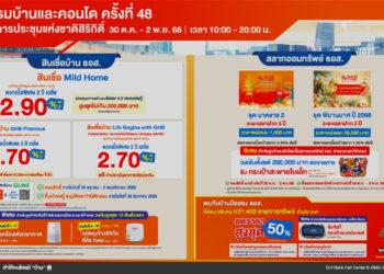 ธอส. กระตุ้นตลาดอสังหาปลายปี อัดโปรสินเชื่อบ้าน งาน “มหกรรมบ้านและคอนโด ครั้งที่ 48