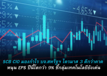 SCB CIO มองกำไร บจ.สหรัฐฯ ไตรมาส 3 ดีกว่าคาด หนุน EPS ปีนี้โตกว่า 9% ชี้กลุ่มเทคโนโลยียังเด่น