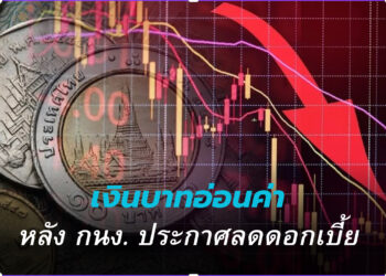 กรุงศรี โกลบอลมาร์เก็ตส์ ระบุ เงินบาทอ่อนค่าเล็กน้อยหลัง กนง. ประกาศลดดอกเบี้ย