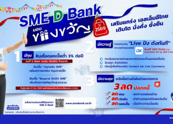 SME D Bank จัดใหญ่มอบแพ็กเกจของขวัญปีใหม่เพื่อเอสเอ็มอีไทย เติมทุนสินเชื่อดอกเบี้ยต่ำ 3%