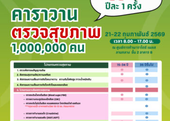 รู้ก่อน ป้องกันได้! พาราไดซ์ เพลส ร่วม รพ.นคราภิบาล เปิดวอล์กอินตรวจสุขภาพฟรี 21-22 ก.พ.นี้