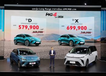 เอ็มจี เผยอีวี 2 รุ่น NEW MG MAXUS 9 รุ่น V+ และ NEW MG4 MY2026 พร้อมข้อเสนอพิเศษในงาน MOTOR SHOW 2026