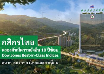 กสิกรไทย ครองดัชนีความยั่งยืน Dow Jones Best-in-Class Indices ทั้งในกลุ่มระดับโลก (World) และกลุ่มตลาดเกิดใหม่ (Emerging Markets) ต่อเนื่อง 10 ปี