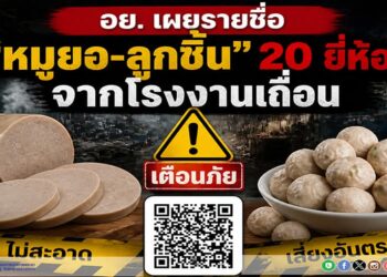 อย.เปิด 20 รายชื่อ”หมูยอ-ลูกชิ้น” จากโรงงานเถื่อน