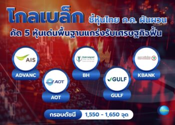 “โกลเบล็ก” ชี้หุ้นไทย ก.ค. ผันผวน-คัด 5 หุ้นเด่นพื้นฐานแกร่งรับเศรษฐกิจฟื้น