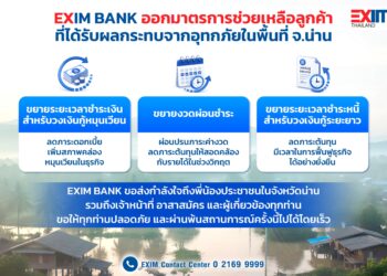 EXIM BANK ออกมาตรการช่วยเหลือผู้ประกอบการที่ประสบอุทกภัยจังหวัดน่าน