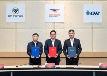 OR ร่วมกับ ไปรษณีย์ไทย และ ซีพี โฟตอน ผลักดัน Green Logistics นำร่องทดสอบรถบรรทุกไฟฟ้า