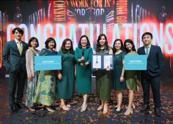 ซันโทรี่ เบเวอเรจ แอนด์ ฟู้ด (ประเทศไทย) คว้ารางวัลสุดยอดองค์กรที่น่าทำงานในเอเชียเป็นครั้งที่ 4